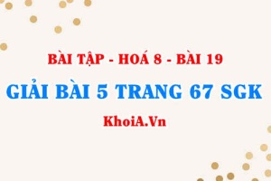 Bài 5 trang 67 SGK Hoá 8: Chuyển đổi giữa khối lượng, thể tích và lượng chất